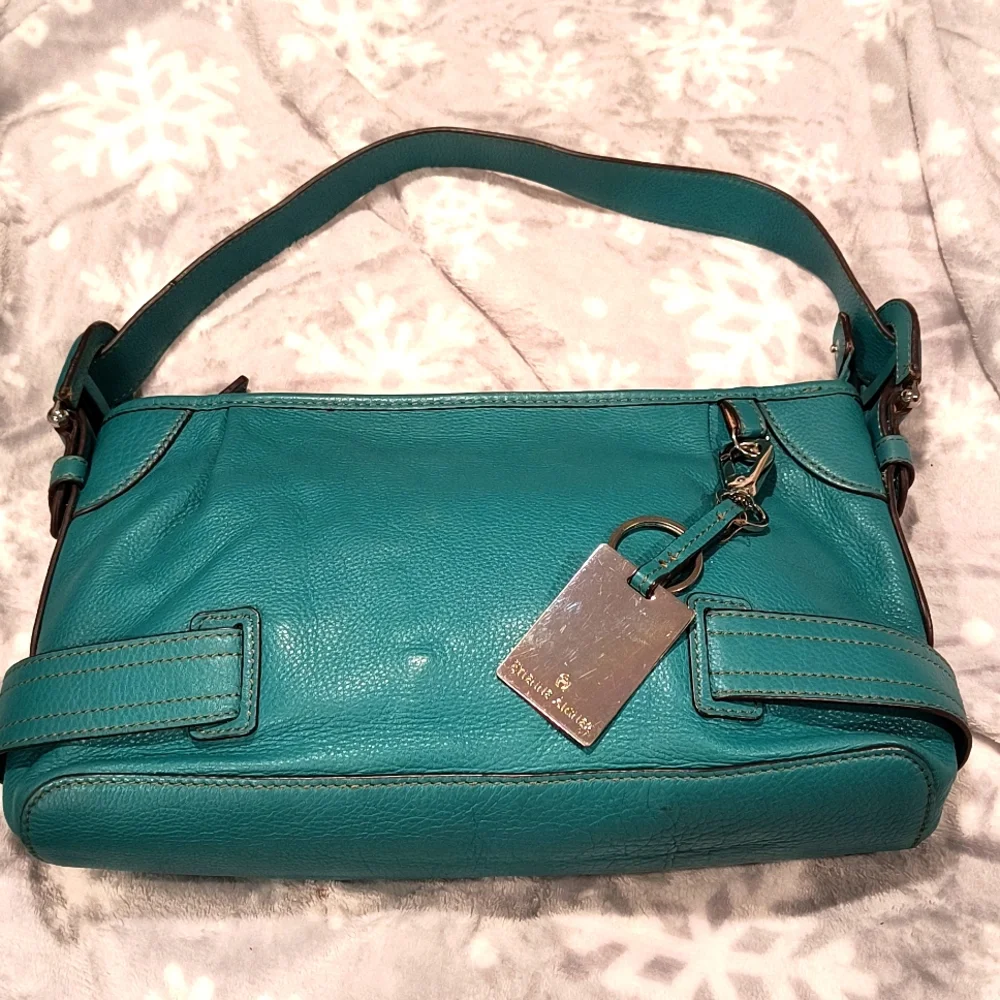 Etienne Aigner Leather Teal Handbag/shoulder bag, EUC 13